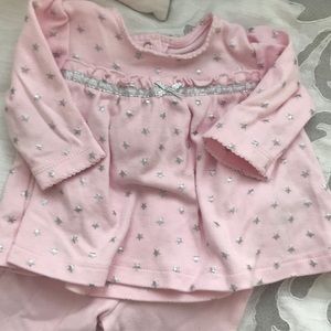 Little Me pink 2pc 3M baby two piece